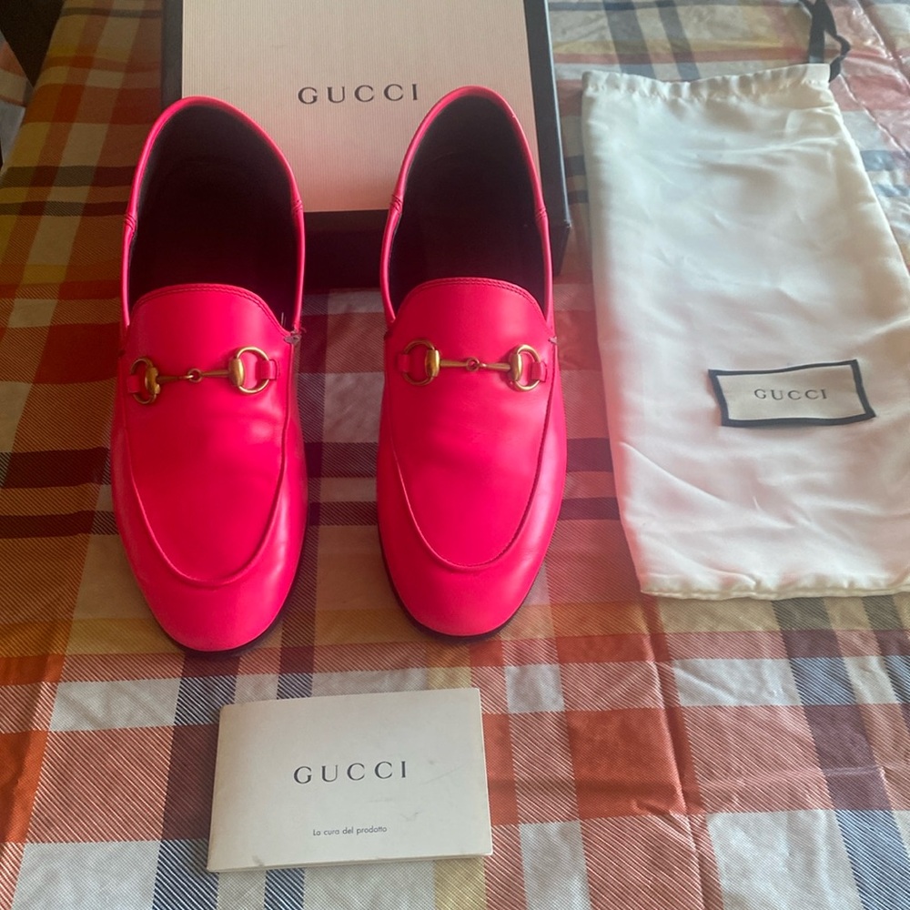 Cute Barbie Hot Pink Gucci Loafers